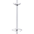Porte manteau métal blanc 37x175 cm
