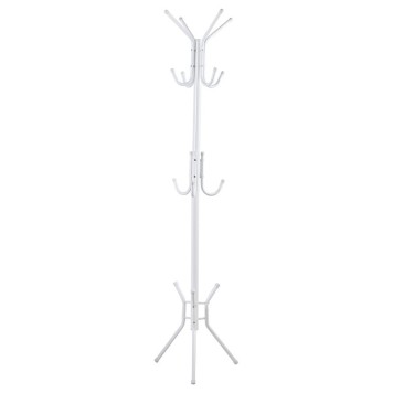 Porte manteau métal blanc 44x181 cm
