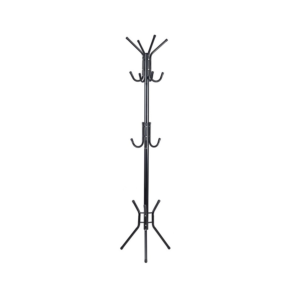 Coat Stand Piero pakoworld metal black D44x181cm Coat Stand Piero pakoworld metal black D44x181cm