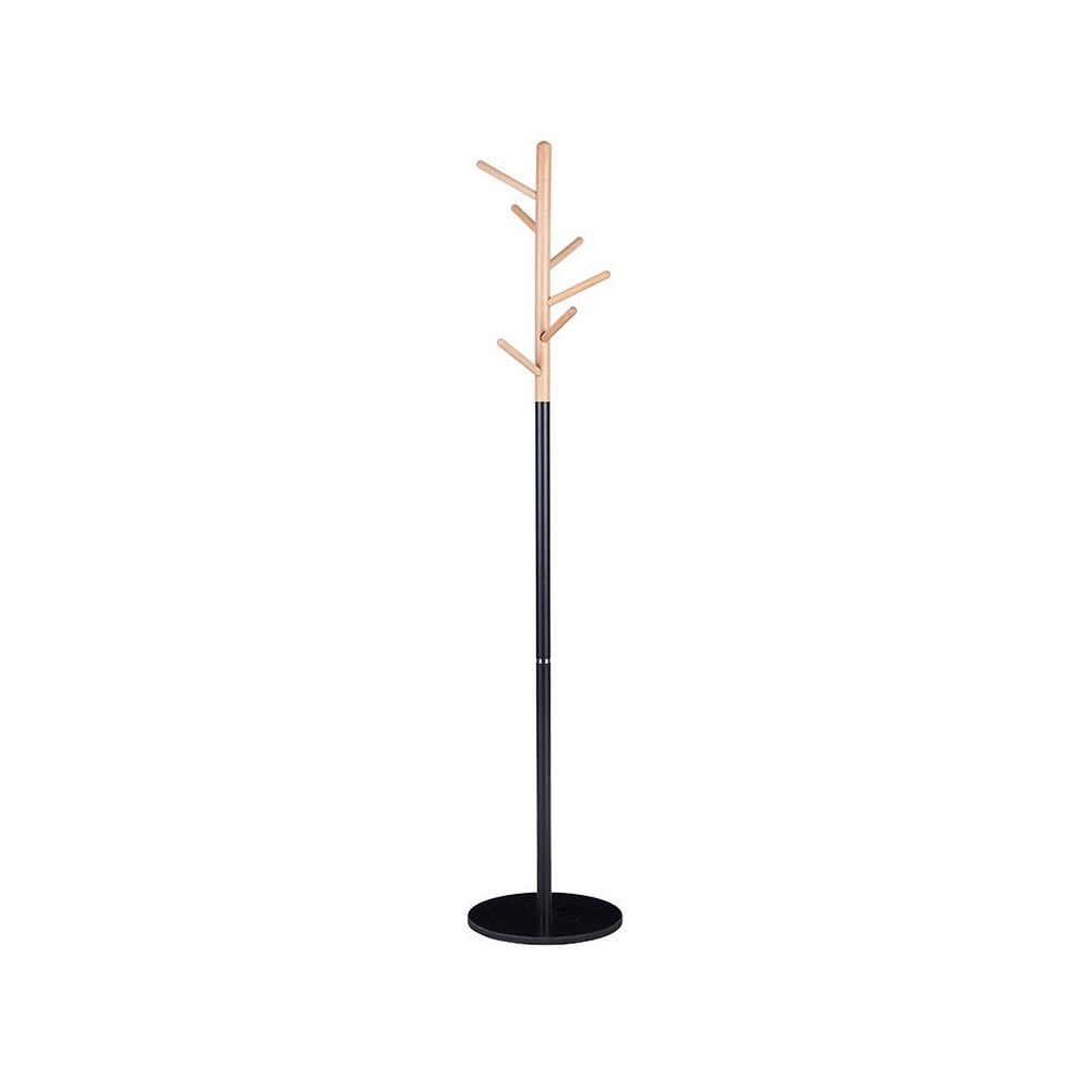 Coat Stand Marianna pakoworld metal black-natural D37x169cm Coat Stand Marianna pakoworld metal black-natural D37x169cm
