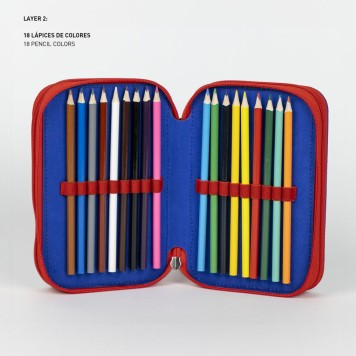 Sonic the Hedgehog Get Me  3-layer pencil case filled