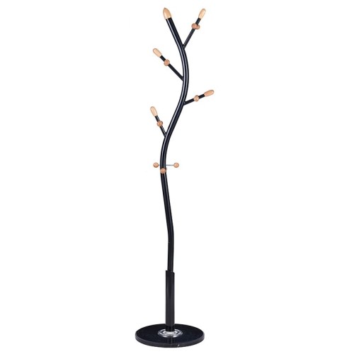 Porte manteau métal noir 37x171cm
