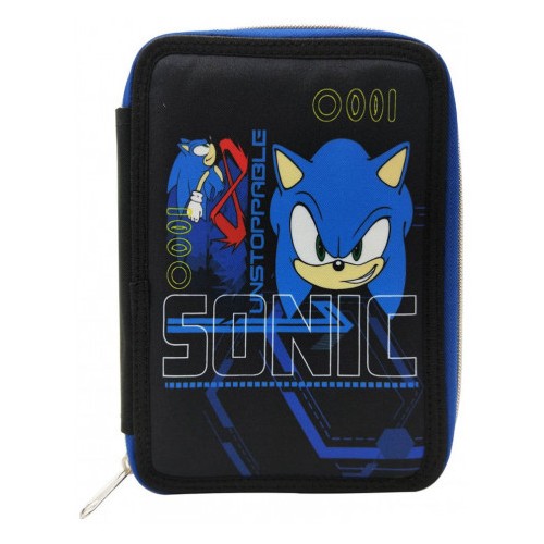 Sonic the Hedgehog Go Fast Sonic the Hedgehog Pencil Case Filled 2-Layer