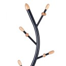 Porte manteau métal noir 37x171cm
