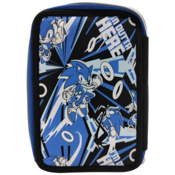 Sonic the Hedgehog Go Fast Sonic the Hedgehog Pencil Case Filled 2-Layer
