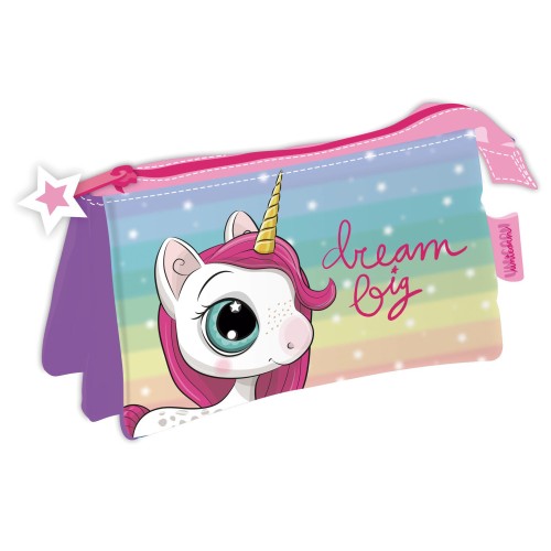Unicorn Big Dream 3-compartment Pen Case 21 cm