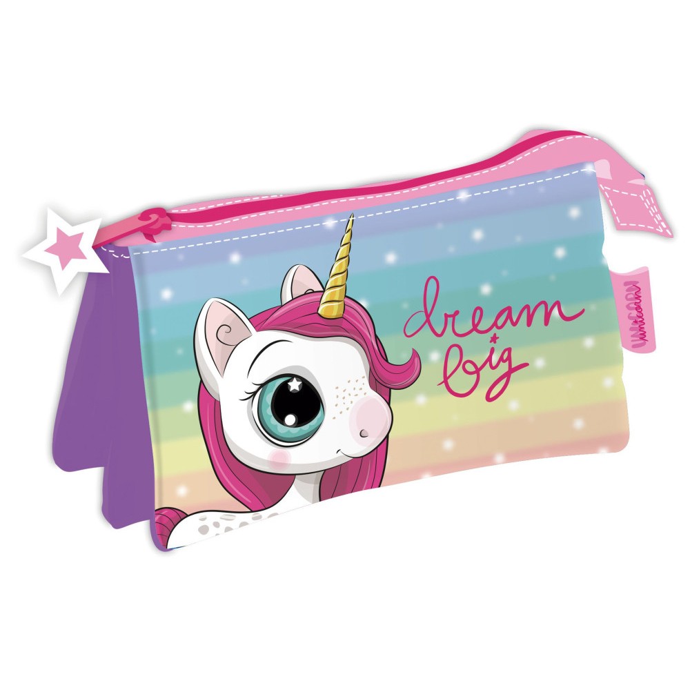 Unicorn Big Dream 3-compartment Pen Case 21 cm