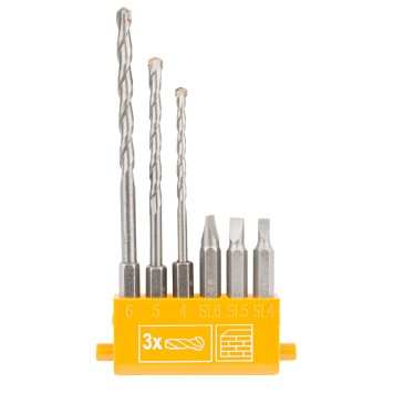 Zestaw wierteł i bitów do betonu i drewna 41 elementów PM-ZWB-41SU