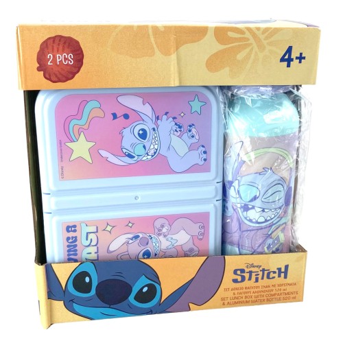Disney Lilo and Stitch Blast sandwich box + aluminum bottle set