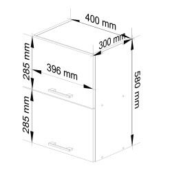 Szafka OLIWIA W40 G2 H580 BIAŁA