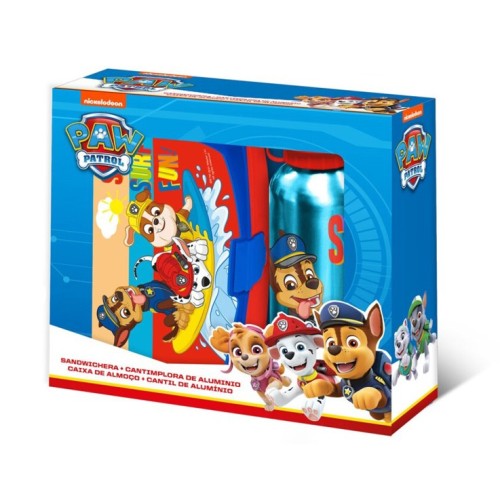 Paw Patrol Surf sandwich box + aluminum bottle set
