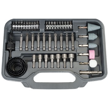 Zestaw bitów, nasadek, ściernic, wierteł do betonu, drewna i metalu 72 elementy PM-ZWB-72SU