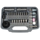 Zestaw bitów, nasadek, ściernic, wierteł do betonu, drewna i metalu 72 elementy PM-ZWB-72SU