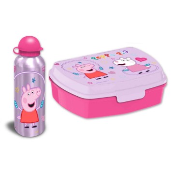 Peppa Pig Jump Rope Sandwich Box + Aluminum Bottle Set