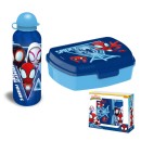 Spiderman Blue Web sandwich box + aluminum bottle set