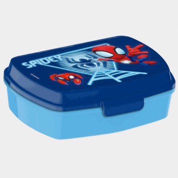 Spiderman Blue Web sandwich box + aluminum bottle set