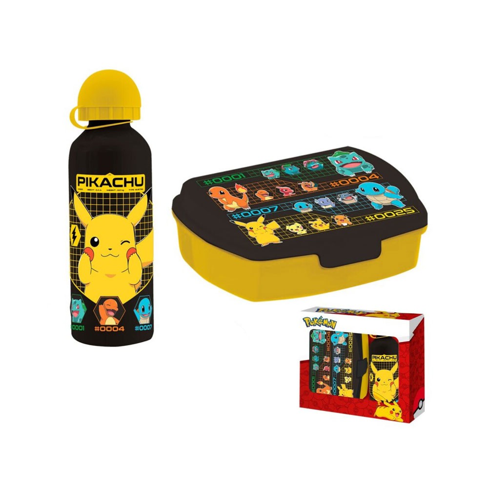 Pokémon Dark sandwich box + aluminum bottle set