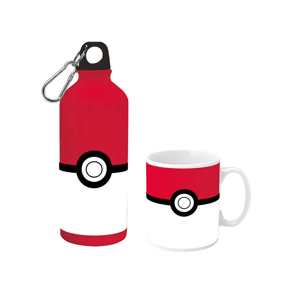 Pokémon Pokeball porcelain mug and aluminum bottle set in gift box