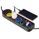 Przedłużacz 1,5m 5gniazd CZARNY KD4000-CZ