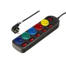 Przedłużacz 1,5m 5gniazd CZARNY KD4000-CZ