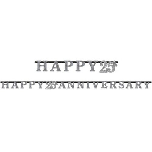 Wedding 25th Anniversary, Wedding Anniversary Banner 300 cm