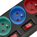 Przedłużacz 1,5m 5gniazd CZARNY KD4000-CZ