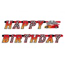 Car Racing Race Happy Birthday paper sign 220 cm