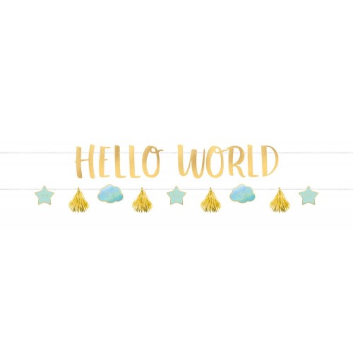Baby Boy Hello World inscription 176.8 cm 2 pcs