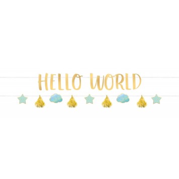 Baby Boy Hello World inscription 176.8 cm 2 pcs