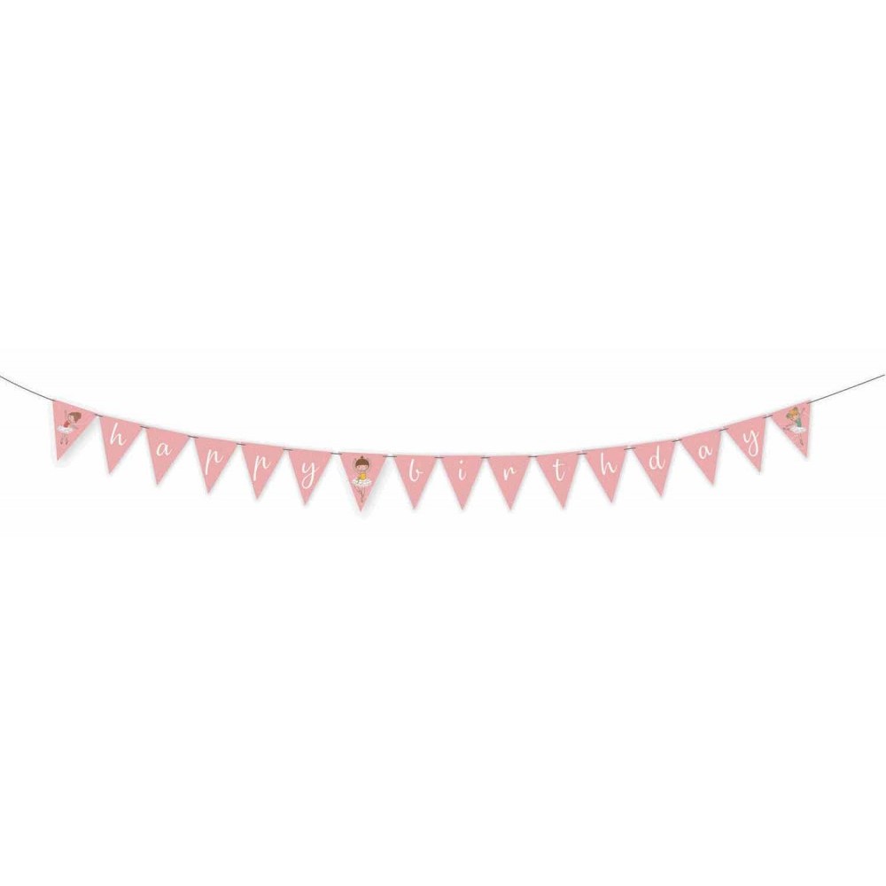 Ballet Little Dancer Ballerina Happy Birthday banner 180 cm