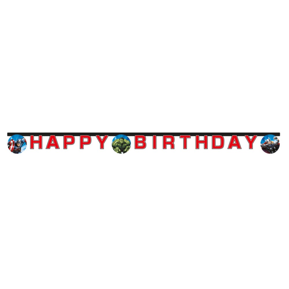Avengers Evergreen Happy Birthday sign FSC 2 m