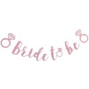 Hen Party Bride To Be pink paper banner 3 m