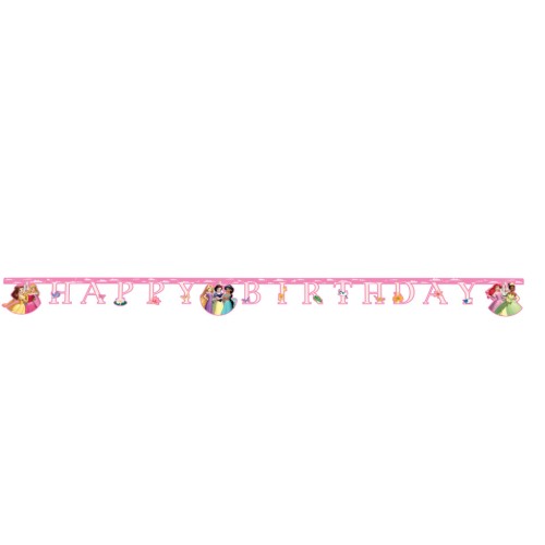 Disney Princess Create Your World Happy Birthday Banner FSC 2 m