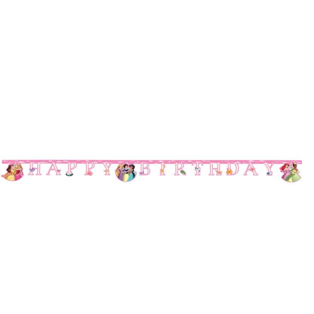 Disney Princess Create Your World Happy Birthday Banner FSC 2 m