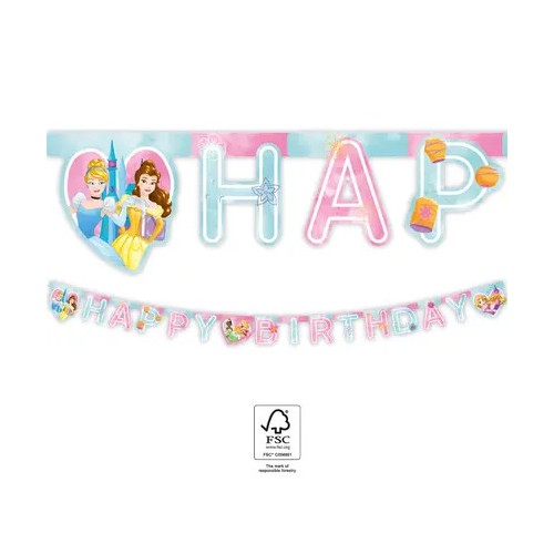 Disney Princess Live Your Story Happy Birthday Sign FSC 2 m