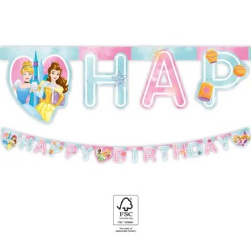 Disney Princess Live Your Story Happy Birthday Sign FSC 2 m