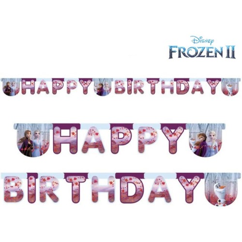 Disney Frozen Leaf Happy Birthday sign 200 cm