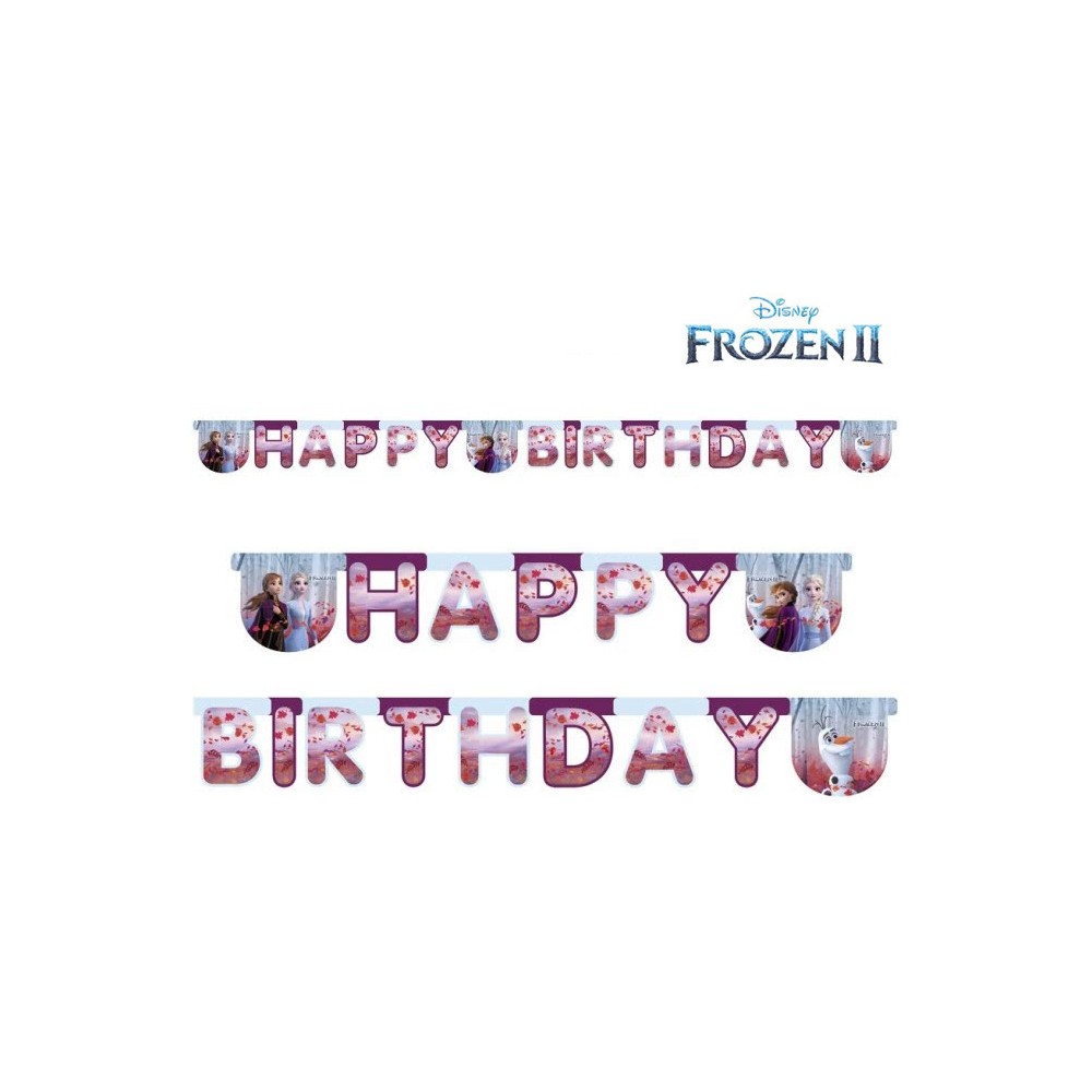 Disney Frozen Leaf Happy Birthday sign 200 cm