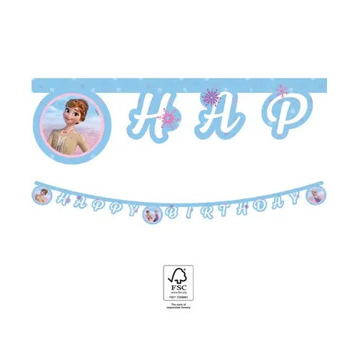 Disney Frozen Wind  Happy Birthday Sign FSC 2 m