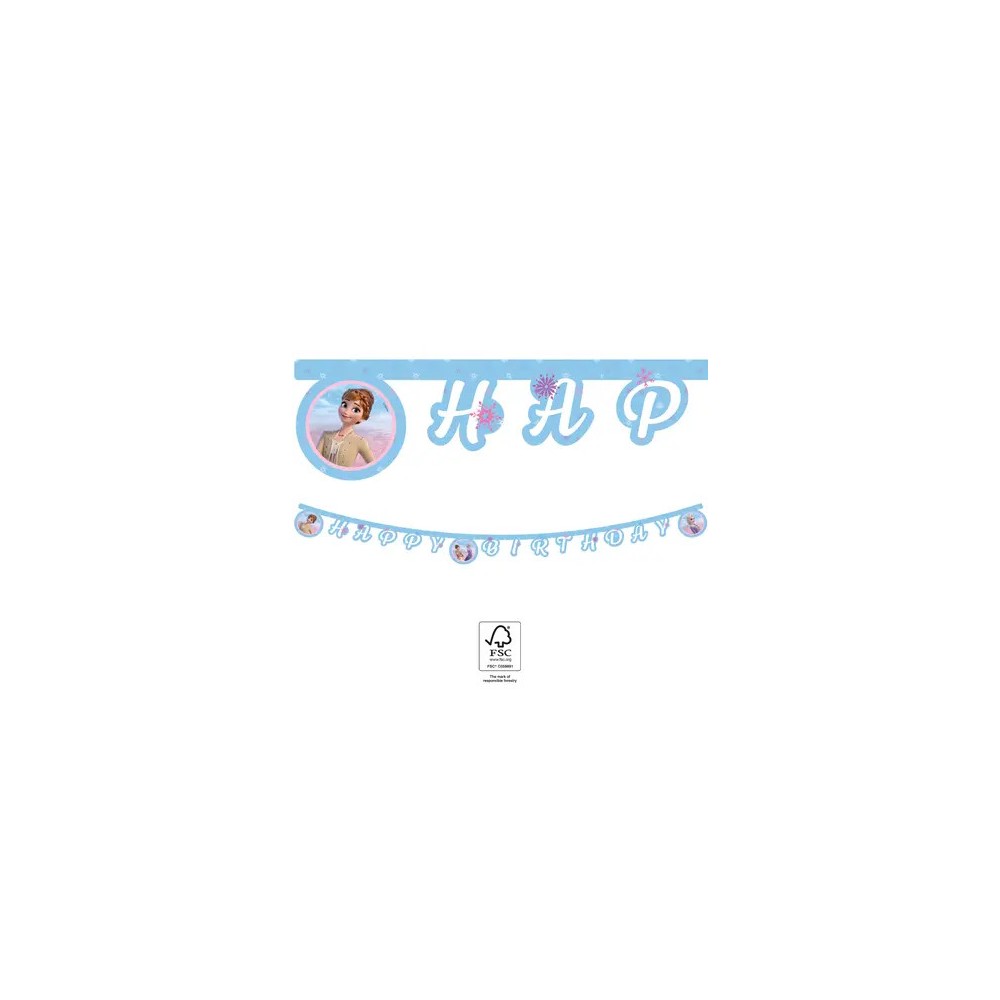 Disney Frozen Wind  Happy Birthday Sign FSC 2 m
