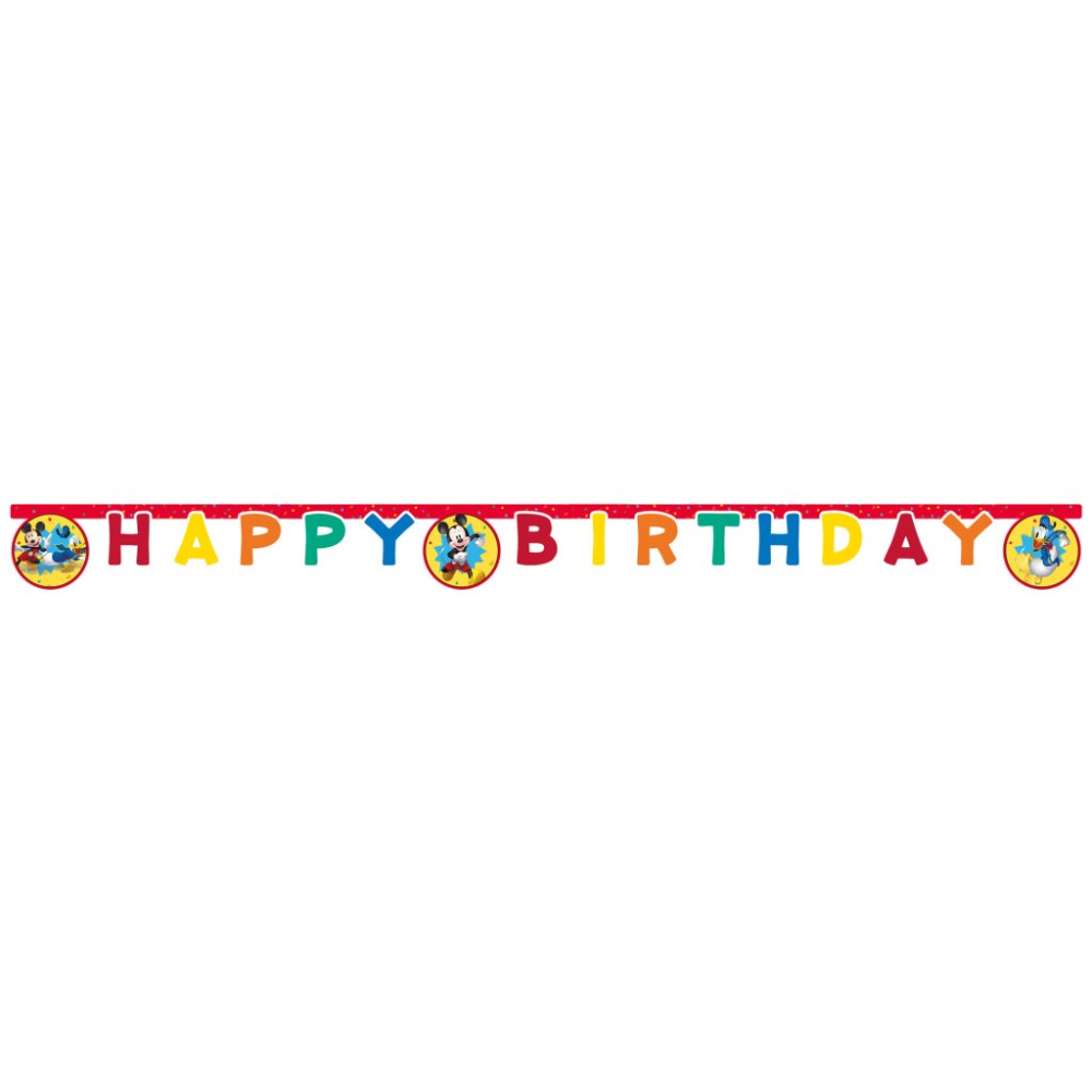 Disney Mickey  Jump Into Fun Happy Birthday sign FSC 2 m
