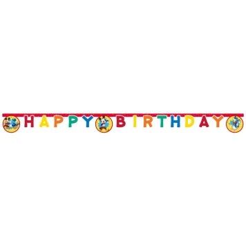 Disney Mickey  Jump Into Fun Happy Birthday sign FSC 2 m