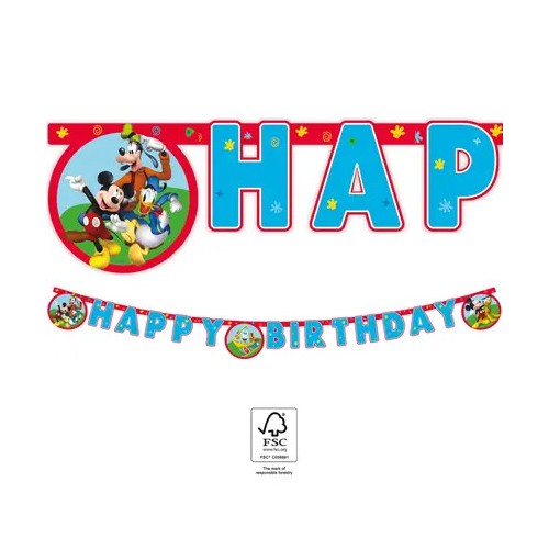 Disney Mickey  Rock the House Happy Birthday Sign FSC 2 m