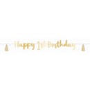 First Birthday Blue Ombre Happy Birthday sign 180 cm