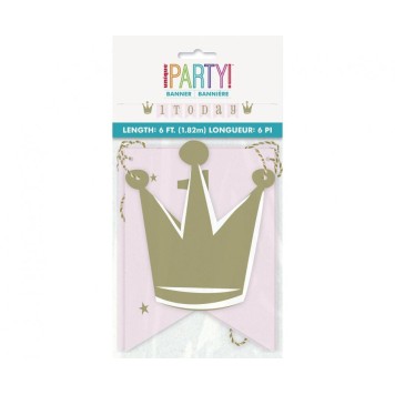 First Birthday Pink paper sign 182 cm