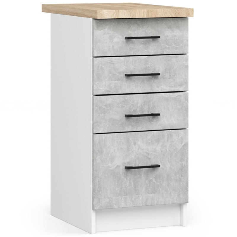 Szafka OLIWIA S40 SZ4 + BLAT BIAŁA / BETON Szafka OLIWIA S40 SZ4 + BLAT BIAŁA / BETON