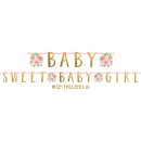 Baby Sweet Baby Girl  Floral Sweet Girl paper inscription 2 pieces