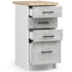 Szafka OLIWIA S40 SZ4 + BLAT BIAŁA / BETON