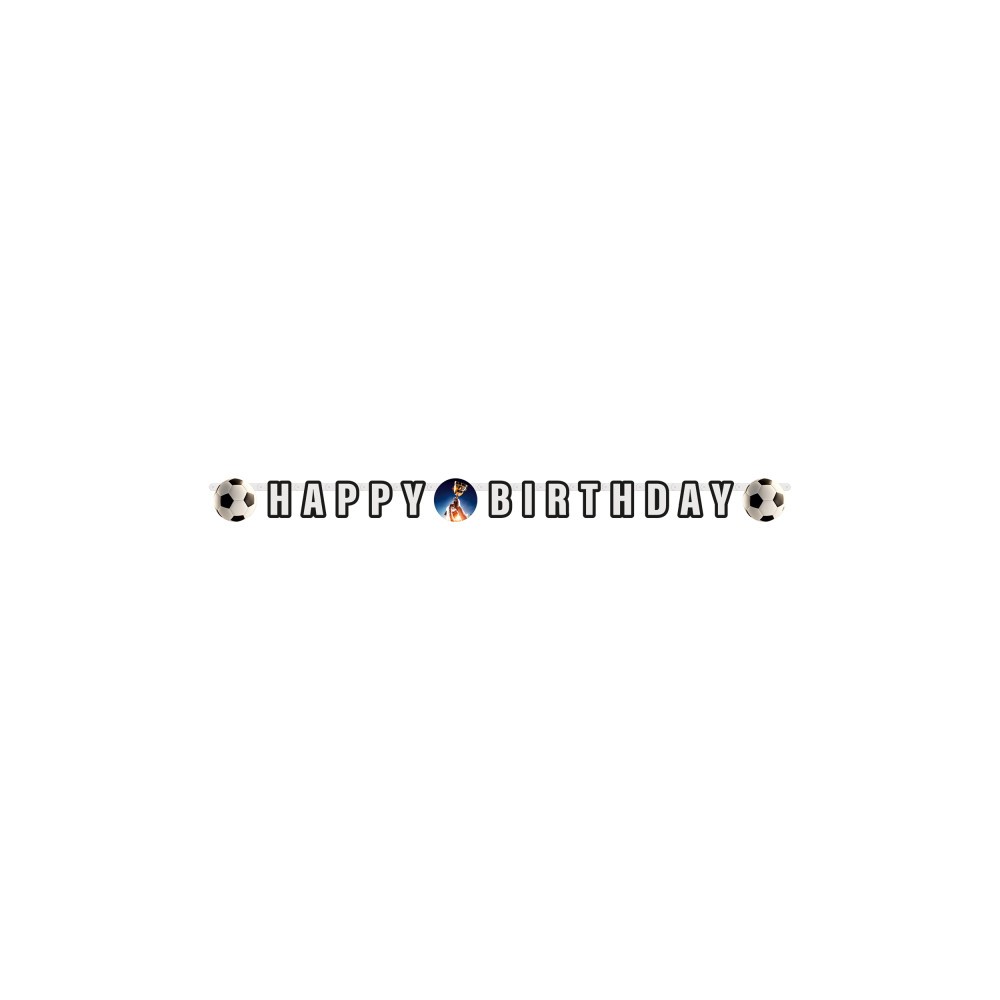 Football Kick It Happy Birthday paper sign 180 cm