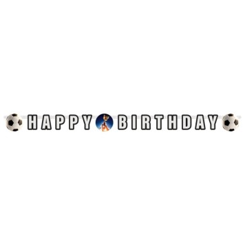 Football Kick It Happy Birthday paper sign 180 cm